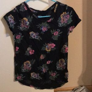 Floral black shirt